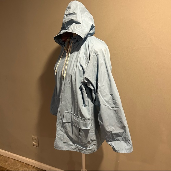 Misty Harbor Hooded Rain Coat Jacket Women's Plaid Lining Sz Small Blue Anytime - Picture 2 of 12